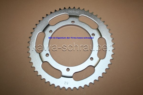 Kettenblatt / Ritzel hinten 52 Zähne Derbi 50 GPR R Bj. 1998-2002 (Standard Übersetzung)