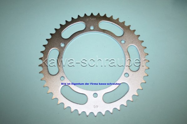 Kettenblatt / Ritzel hinten 46 Zähne Derbi 659 / 660 Mulhacen (Standard Übersetzung)