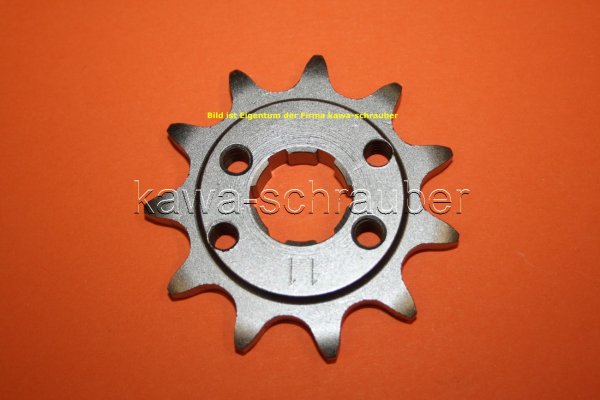 Ritzel vorne 11 Zähne Honda CA125 Rebel Typen JC24 / JC26 / JC27 (geänderte Übersetzung)