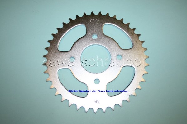 Kettenblatt / Ritzel hinten 39 Zähne Honda VT125 C Shadow Typen JC29 JC31 (geänderte Übersetzung)