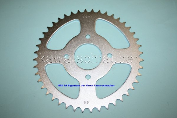 Kettenblatt / Ritzel hinten 44 Zähne Honda VT125 C Shadow Typen JC29 JC31 (geänderte Übersetzung)