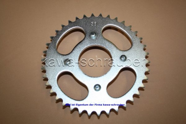 Kettenblatt / Ritzel hinten 38 Zähne Honda ZB50 Monkey 50 Typ AB22 (geänderte Übersetzung)