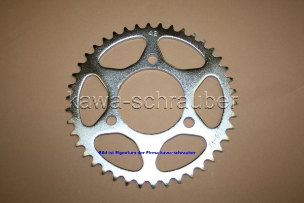 Kettenblatt / Ritzel hinten 42 Zähne Honda MBX80 MBX 80 Typ HC04 (geänderte Übersetzung)