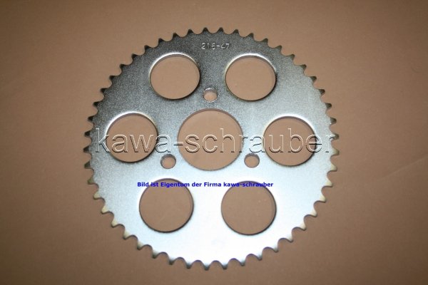 Kettenblatt / Ritzel hinten 47 Zähne Honda MCX80 MCX 80 Typ HC05 (geänderte Übersetzung)
