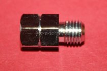 Spiegeladapter silber von Loch M8 Rechtsgewinde auf Bolzen M10 Linksgewinde