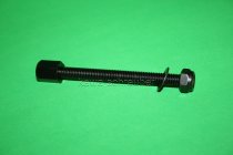 Spiegeladapter silber von Loch M10 Rechtsgewinde auf Bolzen M8 x 85mm Rechtsgewinde