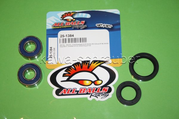 All Balls Radlager Satz Radlagersatz vorne front Vorderrad Kawasaki GPZ500S Bj. 1987-1993