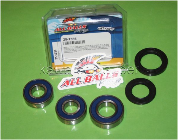 All Balls Radlager Satz Radlagersatz hinten rear Hinterrad Kawasaki ZX600 (ZX-6R) Bj. 1995-1997