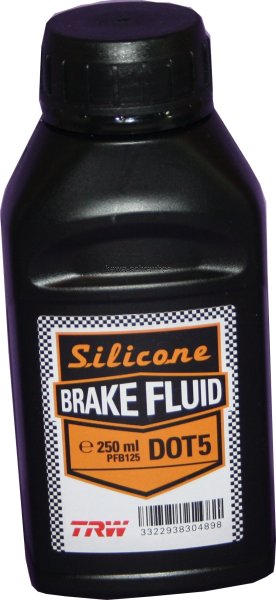 Lucas / TRW Silicone Bremsflüssigkeit DOT 5 DOT5 250ml für Harley Davidson (Literpreis = 86,00 Euro)