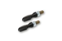 Paar universal LED Mini Blinker getönt mit Positionslicht weiß E-geprüft von SHIN YO