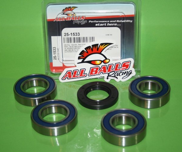 All Balls Radlager Satz Radlagersatz hinten rear Hinterrad KTM 1190 RC 8