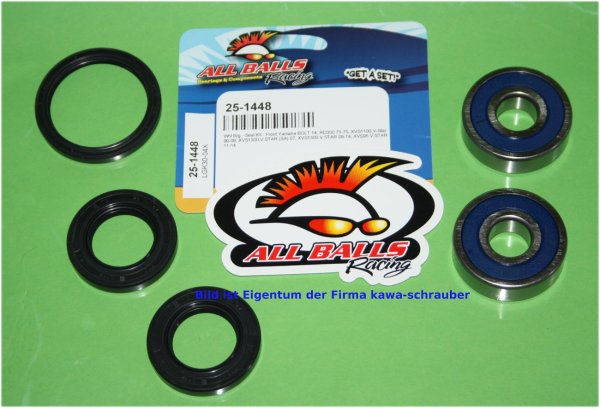 All Balls Radlager Satz Radlagersatz vorne front Vorderrad Yamaha 950 Bolt / XVS95 V-Star