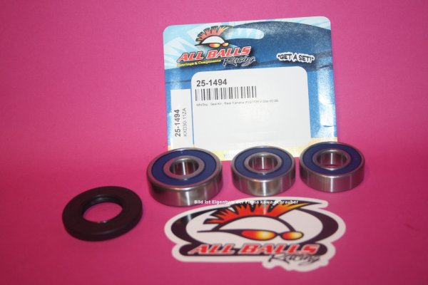 All Balls Radlager Satz Radlagersatz hinten rear Hinterrad Yamaha XVS1100 V-Star Bj. 2002-2009