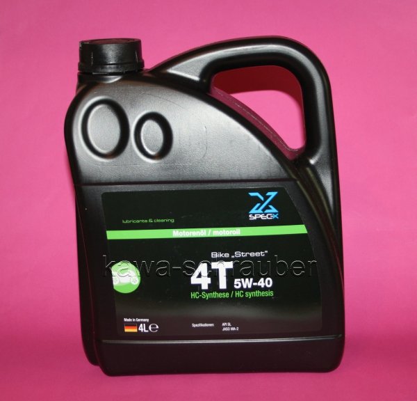 SAE5W-40 4 Liter SPEC-X Motoröl 4T Bike Street HC-synthese (Literpreis = 12,50€)