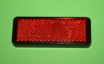 Reflektor rot rechteckig mit selbstklebender Folie 91,5 x 36 mm E-geprüft