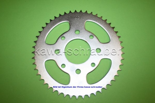 Kettenblatt / Ritzel hinten 49 Zähne Honda TL125 (geänderte Übersetzung)