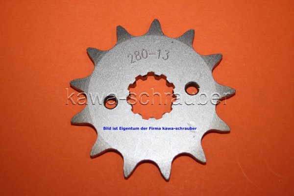 Ritzel vorne 13 Zähne Honda NX250 Dominator Typen MD21 MD025 (Standard Übersetzung)