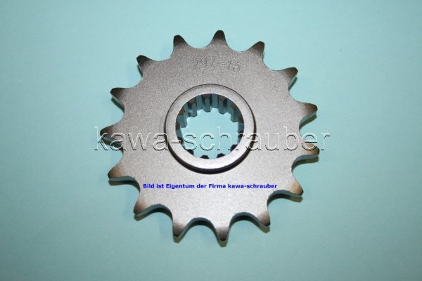 Ritzel vorne 15 Zähne Honda CBR400RR Typ NC29 (Standard Übersetzung)