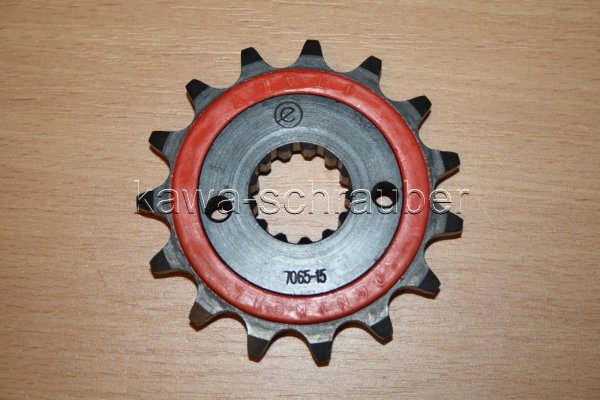 Ritzel vorne gummiert 15 Zähne Honda SLR650 FX650 Vigor Typ RD09 (geänderte Übersetzung)
