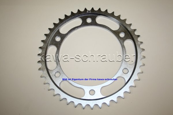 Kettenblatt / Ritzel hinten 42 Zähne Honda CBR1000RR Typen SC57 SC59 (Standard Übersetzung Typ SC59)