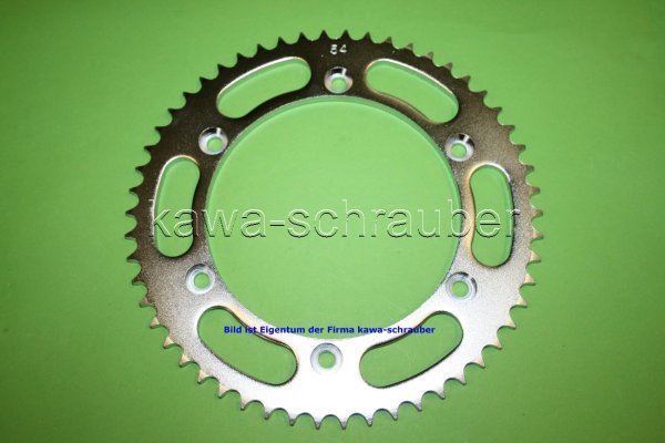 Kettenblatt / Ritzel hinten 54 Zähne Husqvarna 125SMR SMR125 Bj. ab 2013 (Standard Übersetzung)