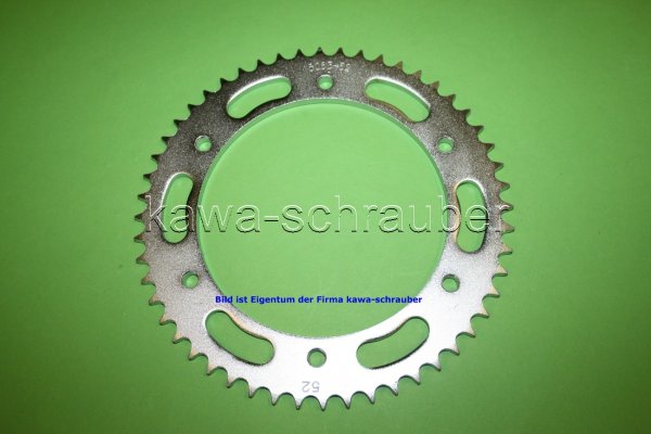 Kettenblatt / Ritzel hinten 52 Zähne Hyosung GT125 (Standard Übersetzung)