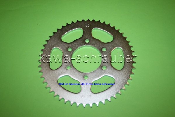 Kettenblatt / Ritzel hinten 50 Zähne Kawasaki KE 125 Baujahre 1976 bis 1981 (Standard Übersetzung)