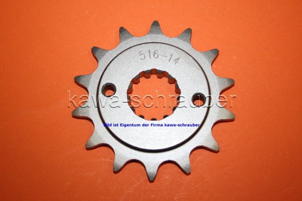 Ritzel vorne 14 Zähne Kawasaki KLX250S (Standard Übersetzung Bj. 2006-2008)