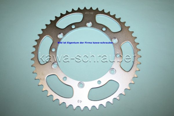 Kettenblatt / Ritzel hinten 49 Zähne Kawasaki KLX250R Bj. 1993-1999 (geänderte Übersetzung)