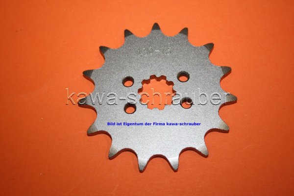 Ritzel vorne 15 Zähne Kawasaki KX250 Bj.2004 (geänderte Übersetzung)