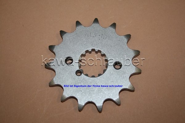 Ritzel vorne 15 Zähne Kawasaki Z250 A1 Bj. 1980-1982 Zahnwelle (Standard Übersetzung)