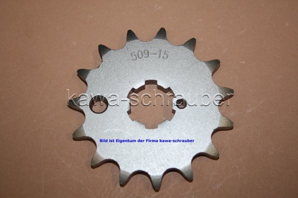 Ritzel vorne 15 Zähne Kawasaki K400 B G K4G Bj. 1978-1979 (Standard Übersetzung)