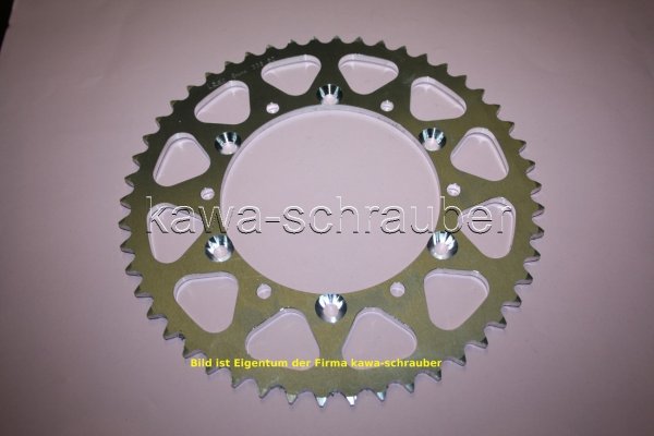 Kettenblatt / Ritzel hinten Aluminium 50 Zähne Kawasaki KX500 (geänderte Übersetzung)