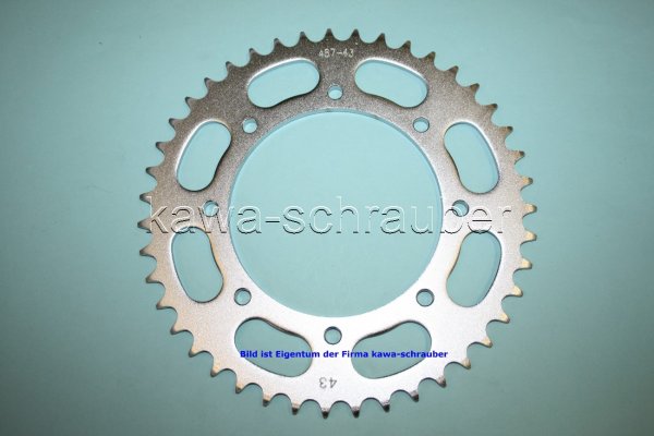 Kettenblatt / Ritzel hinten 43 Zähne Kawasaki KLR650 / Tengai