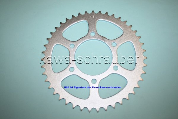 Kettenblatt / Ritzel hinten 43 Zähne Kawasaki Z750 neue Version ab Bj. 2004 (Standard Übersetzung)