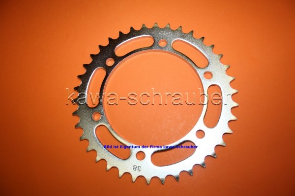 Kettenblatt / Ritzel hinten 38 Zähne Kawasaki ZR-7 ZR-7S Typen ZR750F ZR750H (Standard Übersetzung)