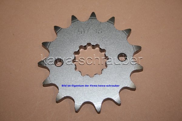Ritzel vorne 15 Zähne Kawasaki ZZR1100 ZXT10D DG G Bj. ab 1993 (geänderte Übersetzung)