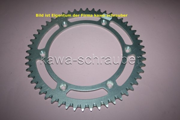 Kettenblatt / Ritzel hinten 52 Zähne Aluminium KTM 350 MX (geänderte Übersetzung)