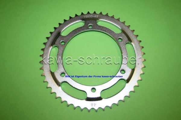 Kettenblatt / Ritzel hinten 48 Zähne MZ MuZ 125 Saxon Sportstar (Standard Übersetzung)