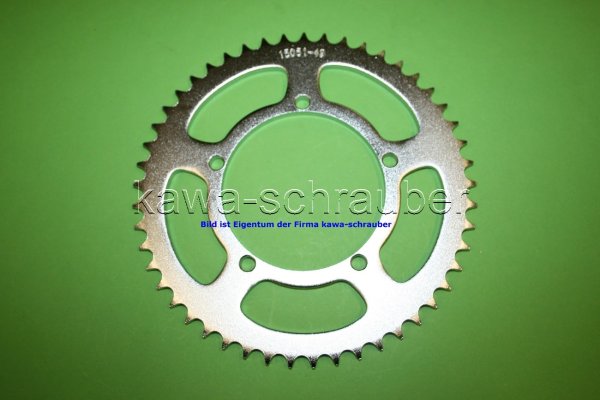 Kettenblatt / Ritzel hinten 49 Zähne MZ MuZ RT 125 Speichenrad (Standard Übersetzung)
