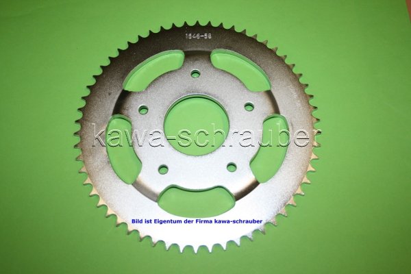 Kettenblatt / Ritzel hinten 58 Zähne MZ MuZ 125 Basic (geänderte Übersetzung)