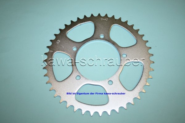 Kettenblatt / Ritzel hinten 43 Zähne MZ 660 Trouper (geänderte Übersetzung)