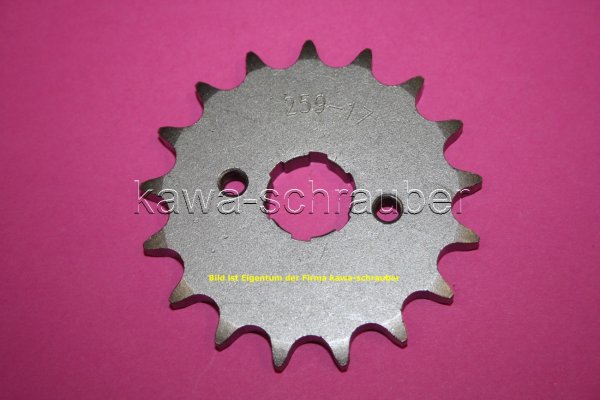 Ritzel vorne 17 Zähne Sachs 125 X-Road mit Morini Motor (geänderte Übersetzung)