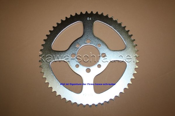 Kettenblatt / Ritzel hinten 54 Zähne Suzuki TS50 TS50XK (Standard Übersetzung)