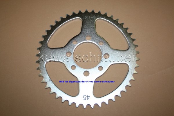 Kettenblatt / Ritzel hinten 45 Zähne Suzuki TS50 TS50XK (geänderte Übersetzung)