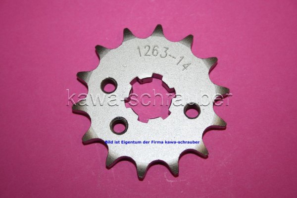 Ritzel vorne 14 Zähne Suzuki GP 125 (geänderte Übersetzung)