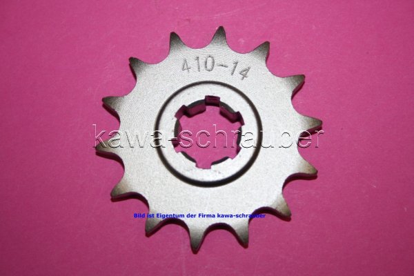 Ritzel vorne 14 Zähne Suzuki TU 125 XT (Standard Übersetzung)