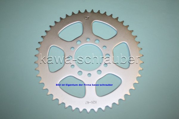 Kettenblatt / Ritzel hinten 47 Zähne Suzuki GSX 250 bis Bj. ab 1982 Typ GJ53B (Standard Übersetzung)