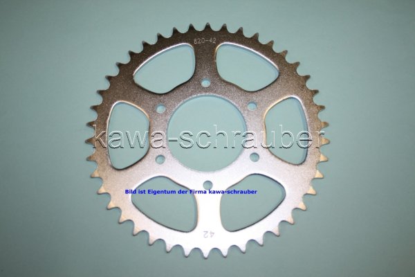 Kettenblatt / Ritzel hinten 42 Zähne Suzuki SP 370 Typ SP370 (Standard Übersetzung)