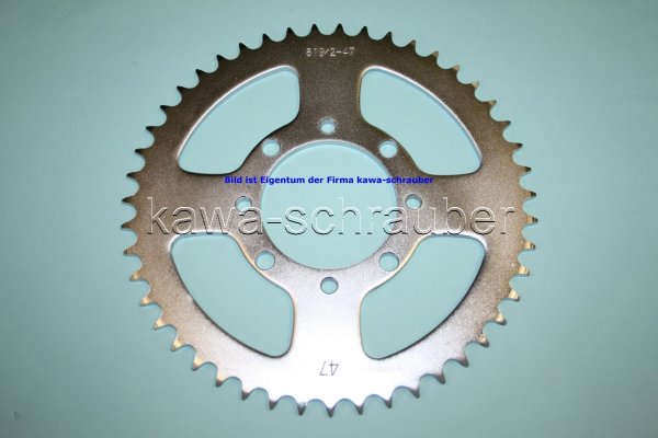 Kettenblatt / Ritzel hinten 47 Zähne Suzuki GN250 (geänderte Übersetzung)